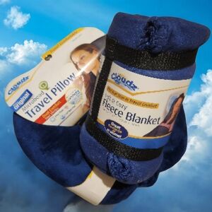 Travel Pillow And Fleese Blanket